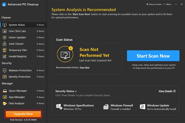 Register Advanced PC Cleanup