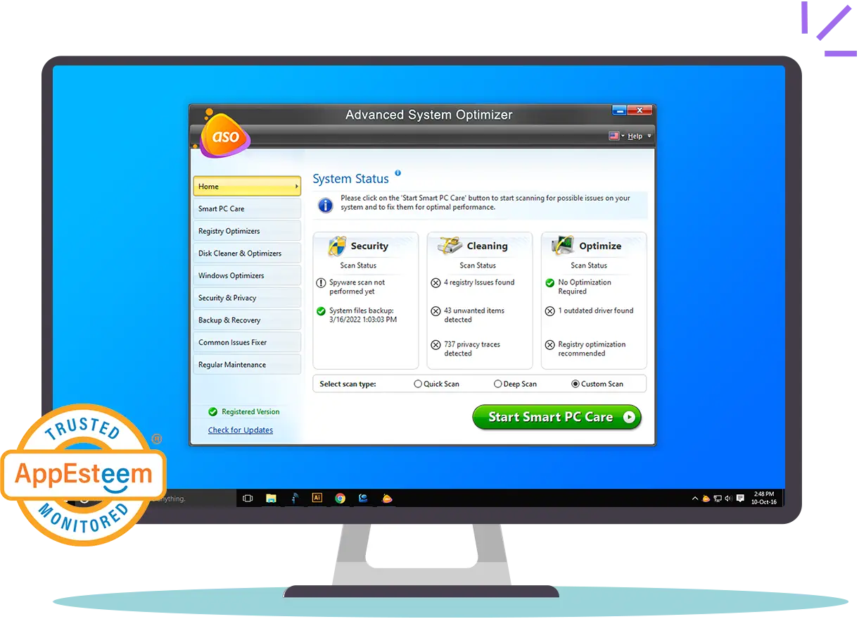 Smart PC Care Tool - Clean, Optimize & Protect PC