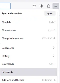 Firefox-browser-Password-option
