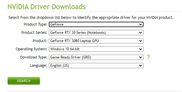 nvidia driver