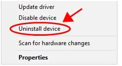 uninstall device
