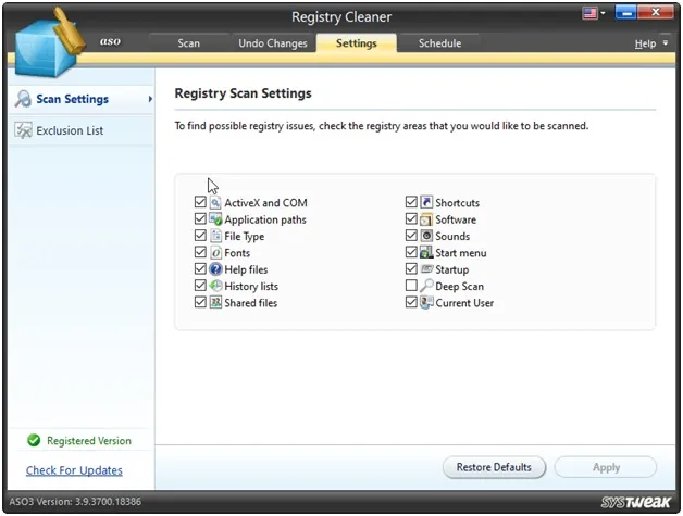 ASO Registy scan