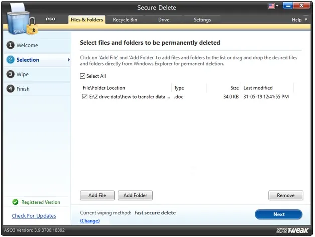 ASO Add file