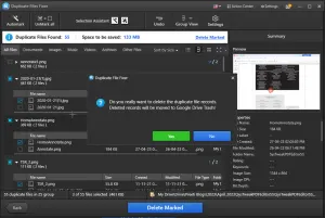 Click Delete Marked