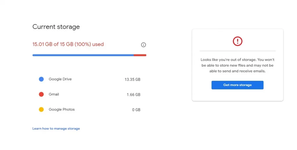 Free 15GB of storage
