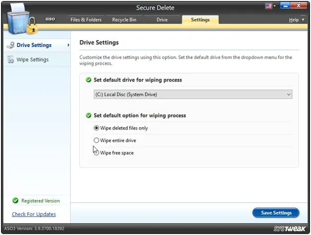 aso drive setting