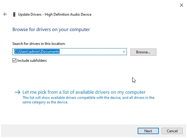 choose drive