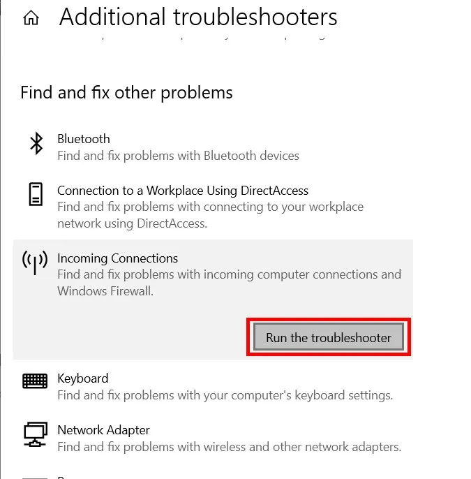 additional troubleshoot