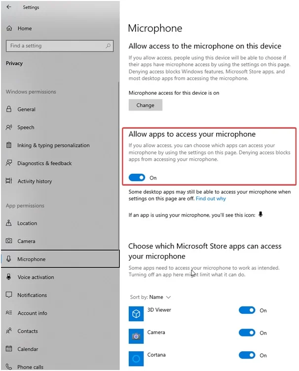 Microphone option