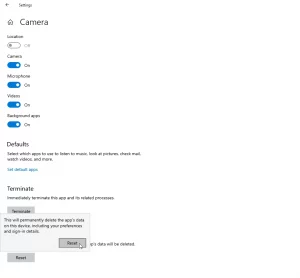 Reset Camera