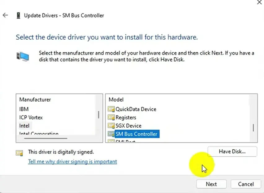 select device driver