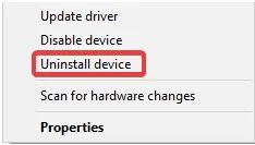 uninstall device