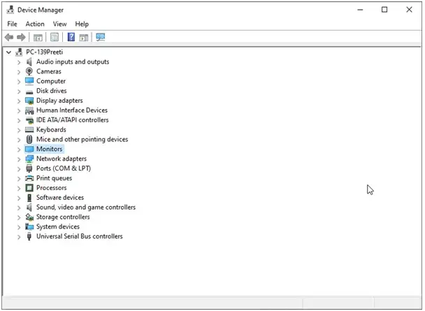 Monitors option