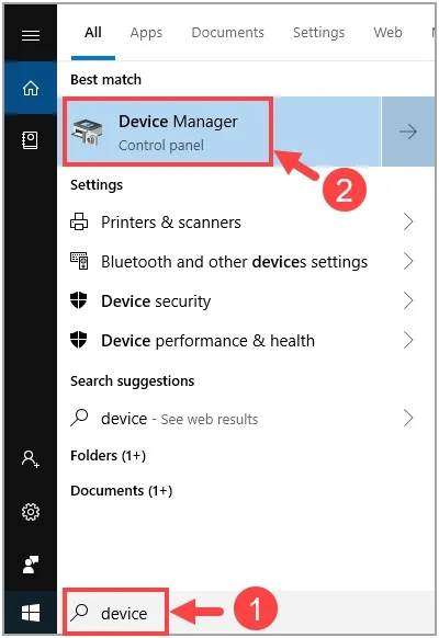 search for device manager