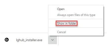 show in folder