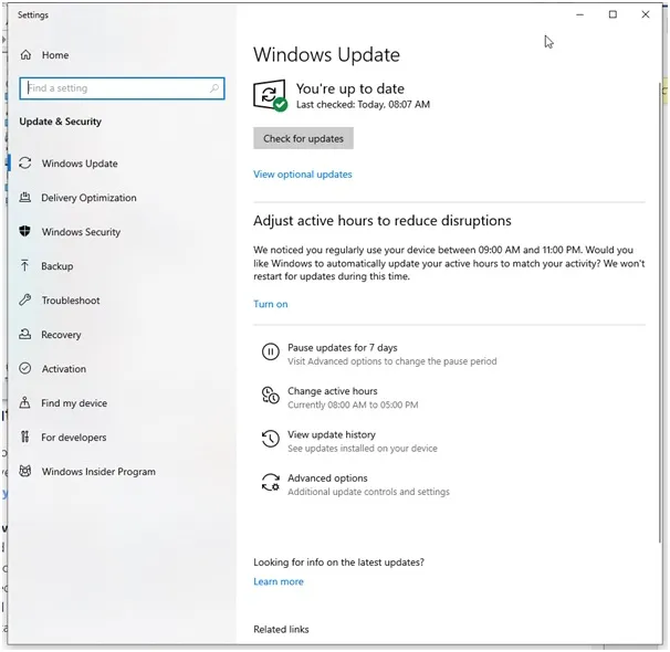 windows update