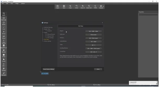Image Editor windows
