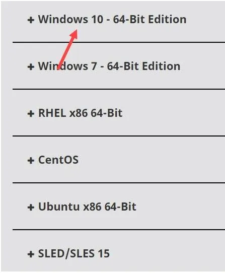 correct operating system