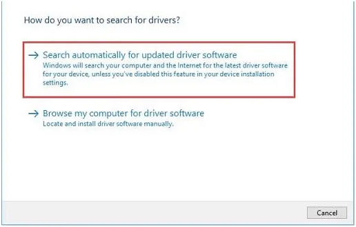 search driver automatically
