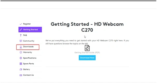 HD webcam C270 download