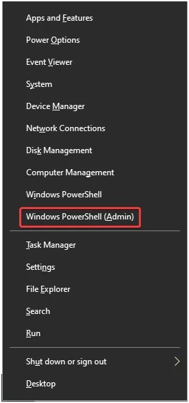Windows PowerShell (Admin)