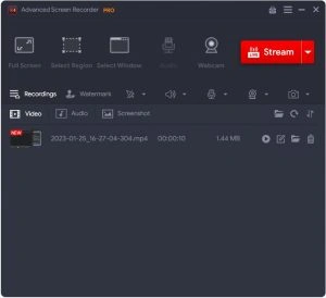 advanced screen recorder recordings
