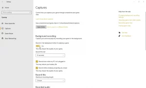 setting option