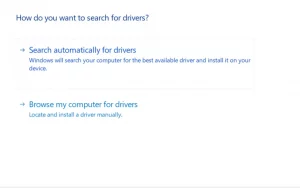 Search automatically for updated driver software