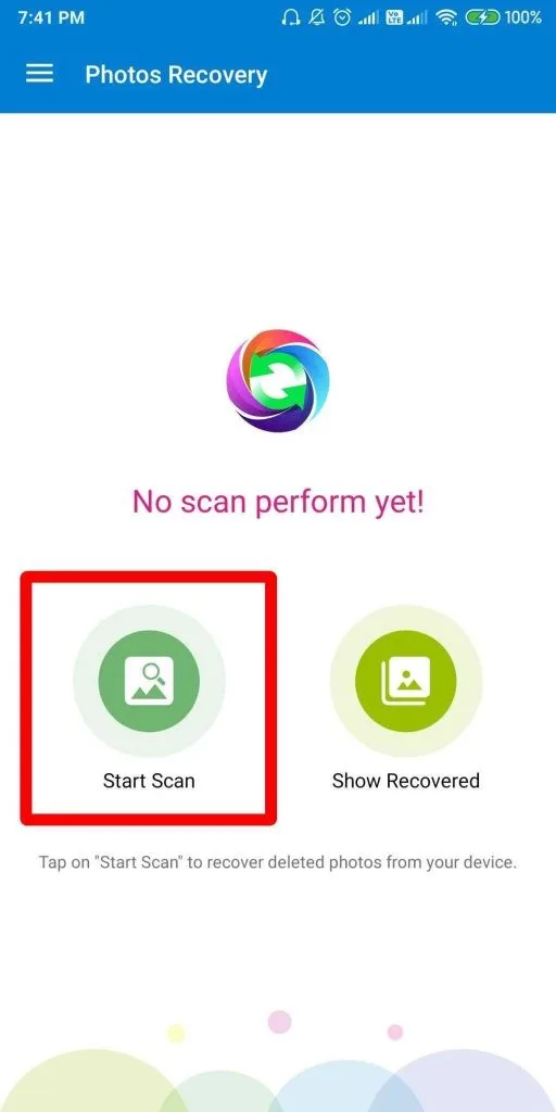 Start Scan button