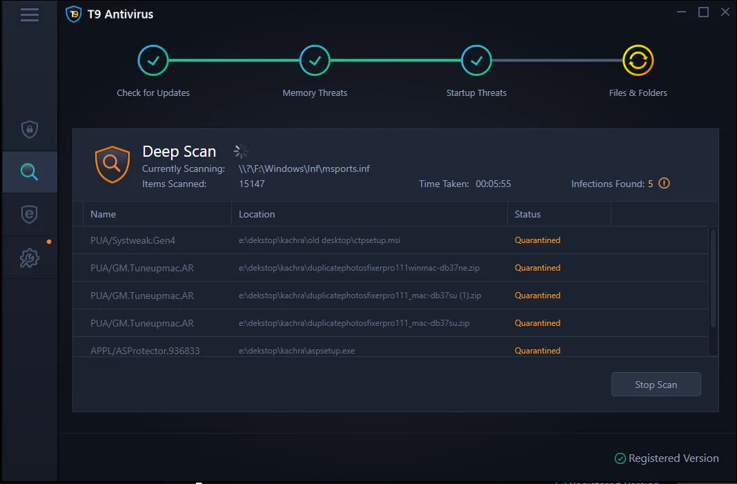 T9_Quarantine_Deep Scan