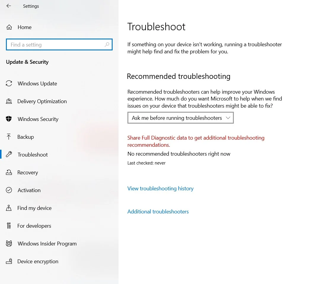 Troubleshoot