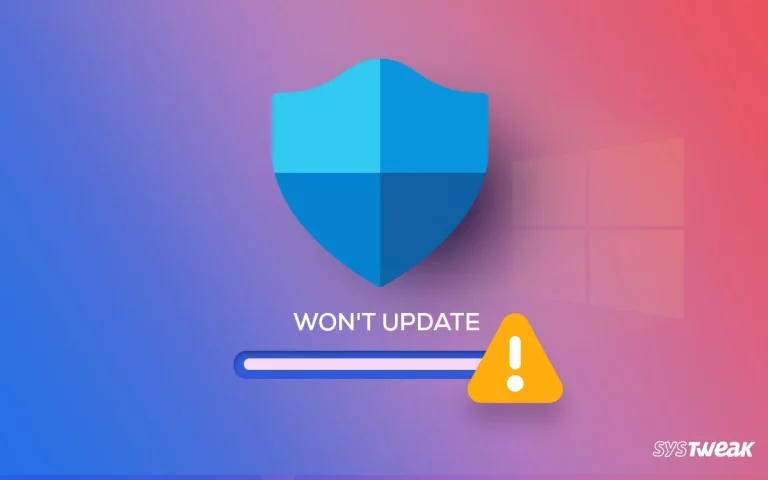 Fix – Windows Defender Won’t Update