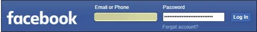 Log in Facebook