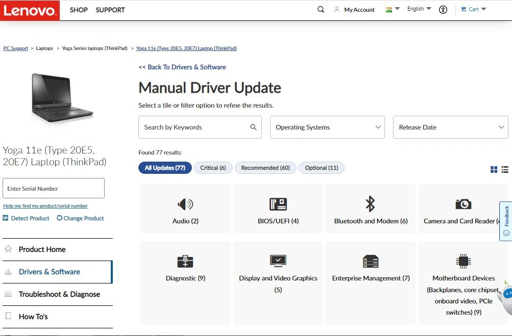 manual update driver