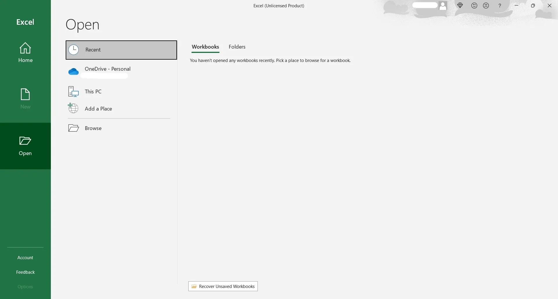 open excel file