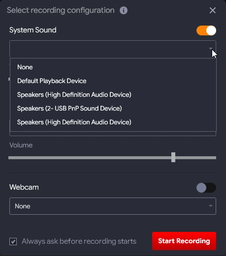 ASR_sound settings