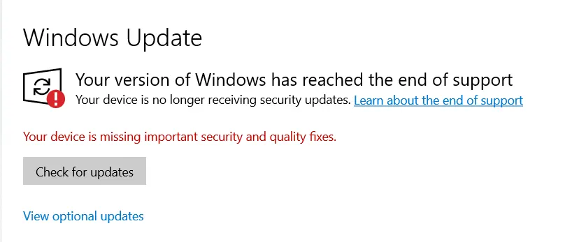 View Optional Updates