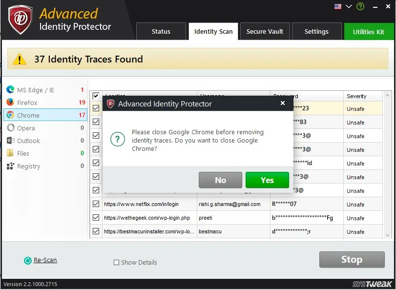 aip traces delete