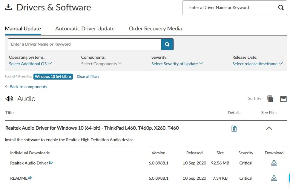 search lenovo driver