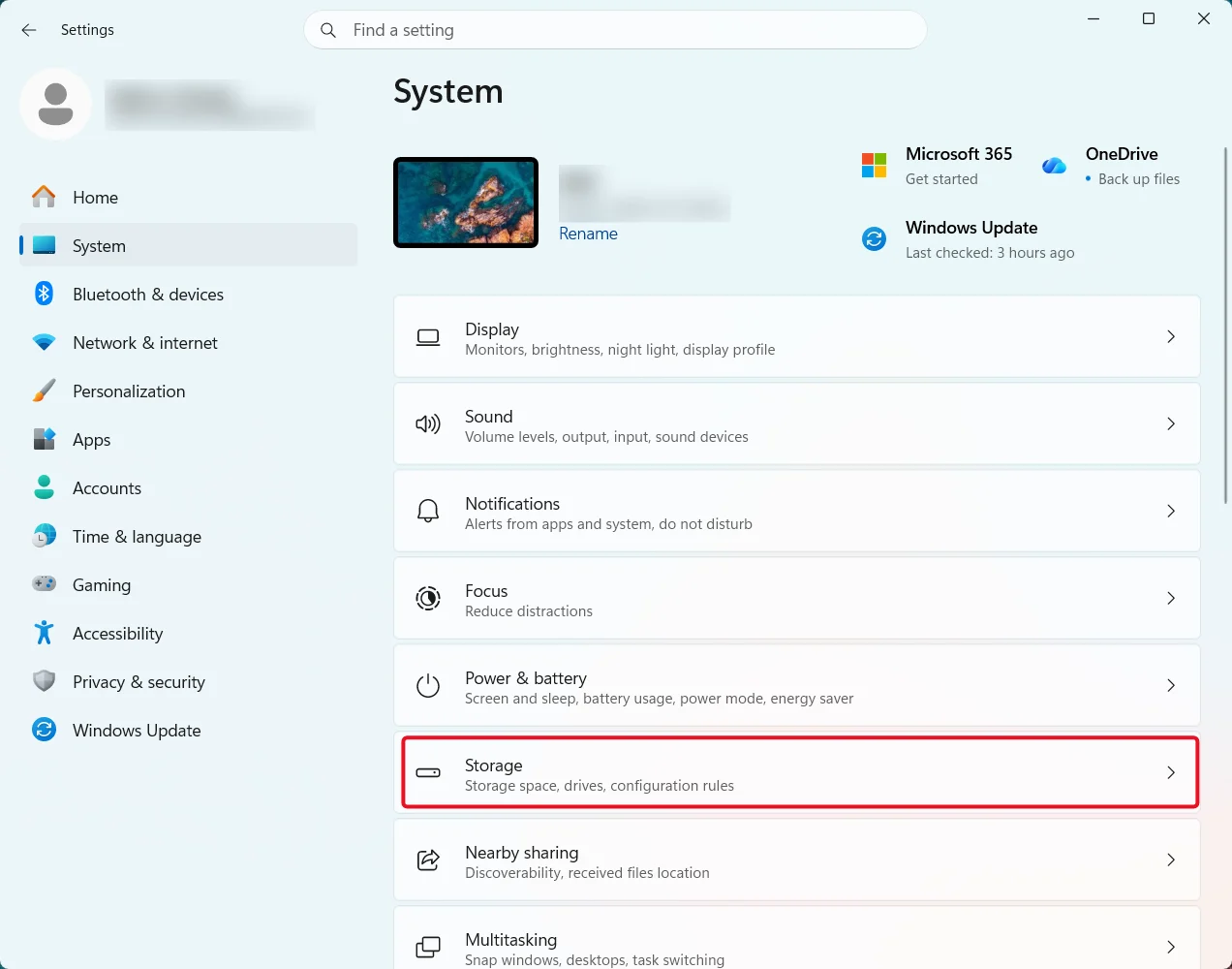 storage sense