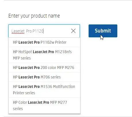 HPLaserJet Pro P1102 printer