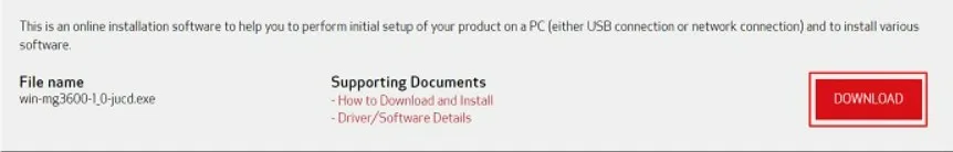 Select the Canon printer driver