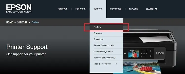 Support tab