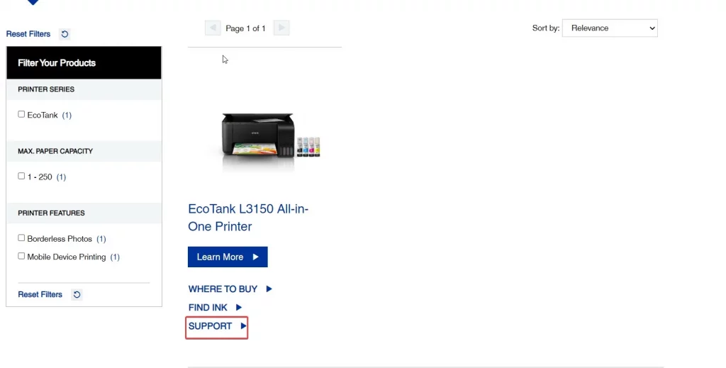 epson 3150 search