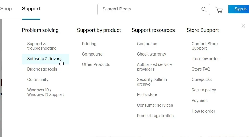 hp support