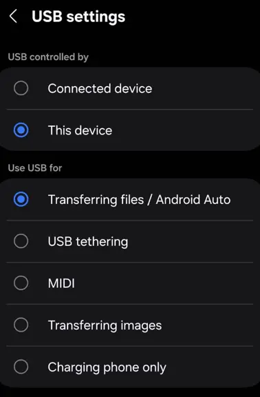 Select Transferring Files