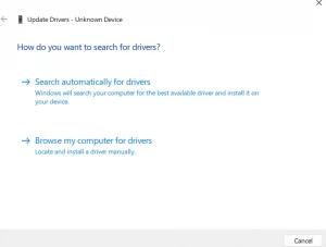 Update Drivers-Unknown Devices