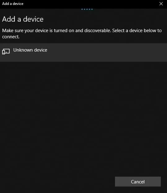 select the device you want to add