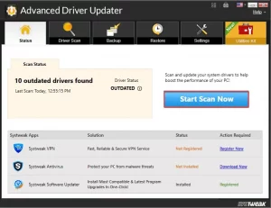 scan for outdated drivers
