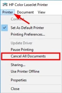 Cancel All Documents